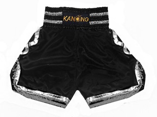 Shorts de Boxeo Kanong : KNBSH-201-Negro-Plata